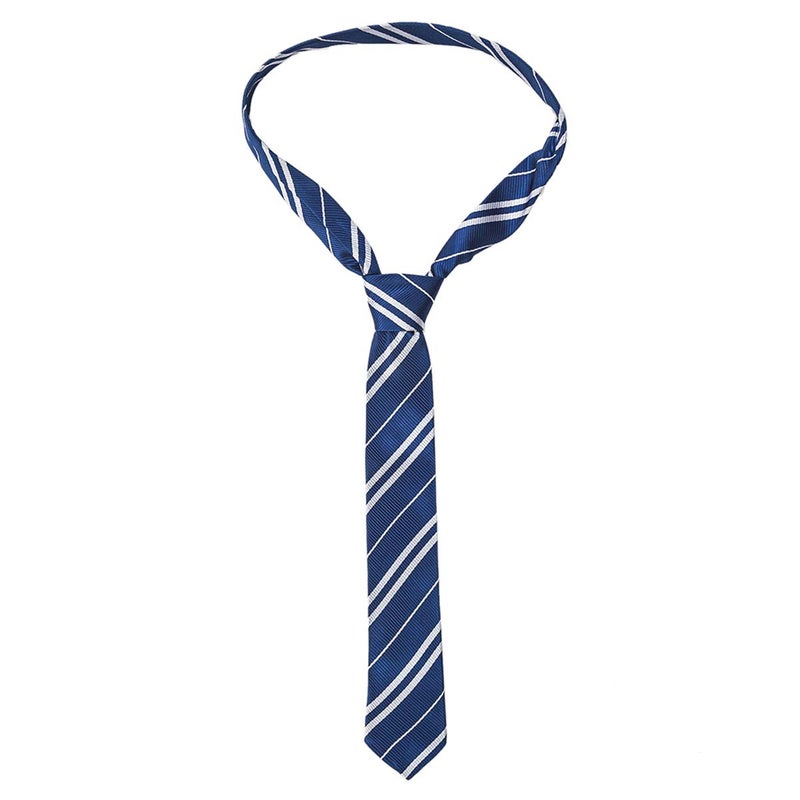 Funnlot Halloween Cosplay Tie Costume Accessory Blue Necktie Tie for Pretend Party Dress Up Costume Hand-Made Necktie (Blue) - Image 1